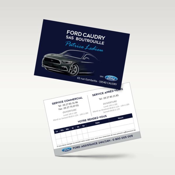 Carte de visite – Garage Ford Caudry