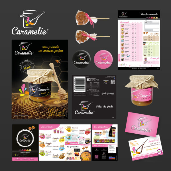 Identité visuelle – Caramelie